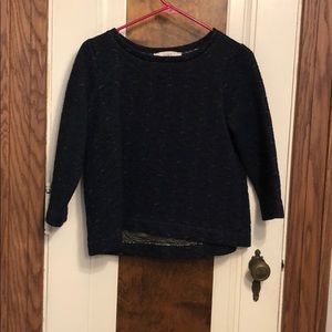 Loft 3/4 length sleeve dressy sweatshirt